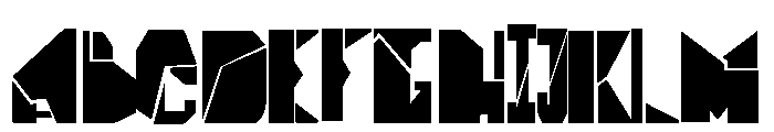 Block & middle line Font UPPERCASE