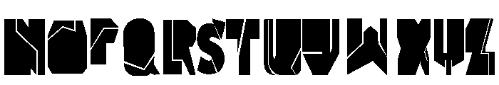 Block & middle line Font UPPERCASE