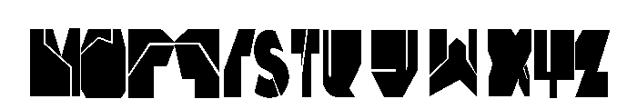 Block & middle line Font LOWERCASE