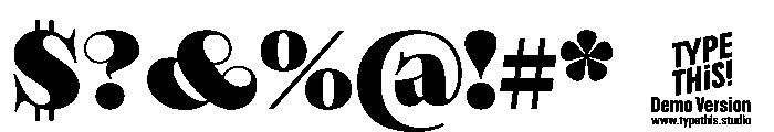 Bloemche All Caps Black Trial Font OTHER CHARS