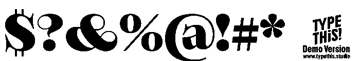 Bloemche All Caps Extra Bold Trial Font OTHER CHARS