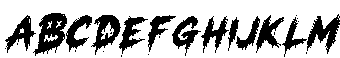 Blood Crimson Italic Demo Italic Font UPPERCASE