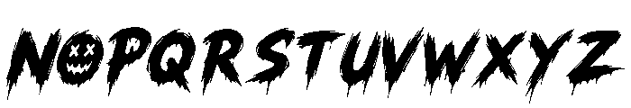 Blood Crimson Italic Demo Italic Font UPPERCASE