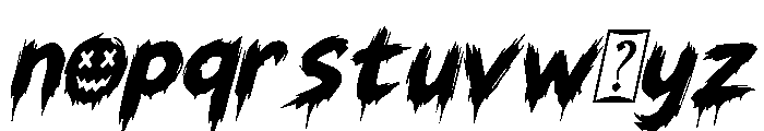 Blood Crimson Italic Demo Italic Font LOWERCASE