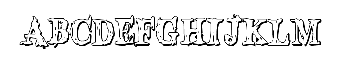 Blood Crow Shadow Condensed Font LOWERCASE