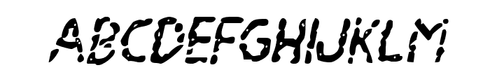 Blood Drenched Staggered Ital Font UPPERCASE
