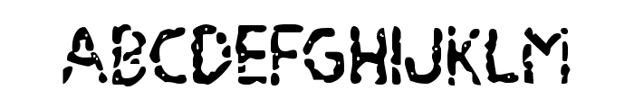 Blood Drenched Staggered Font LOWERCASE