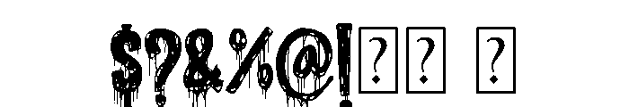 Blood Victim Zombie Font OTHER CHARS