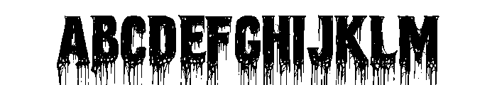 Blood Victim Zombie Font UPPERCASE