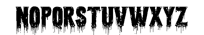 Blood Victim Zombie Font LOWERCASE