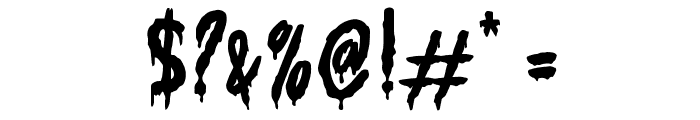Bloodie Curse Font OTHER CHARS