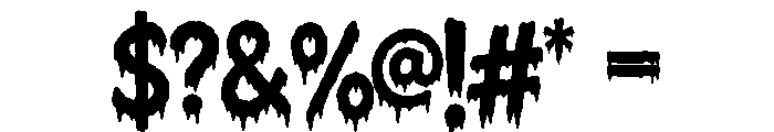 Bloody Ghost Long PERSONAL USE PERSONAL USE ONLY Font OTHER CHARS