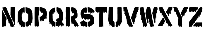 Bloody Stencil Font UPPERCASE