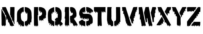 Bloody Stencil Font LOWERCASE
