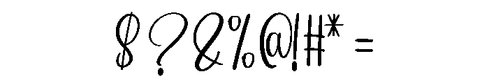 Blooming Something Font OTHER CHARS
