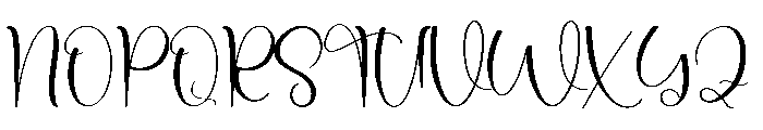 Blooming Something Font UPPERCASE