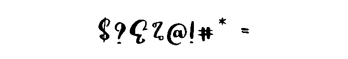 Bluishstone Demo Font OTHER CHARS