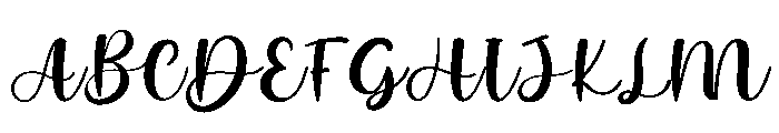 Blush Font UPPERCASE