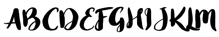 BlustyScriptFree-Regular Font UPPERCASE