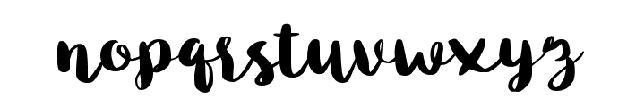 BlustyScriptFree-Regular Font LOWERCASE