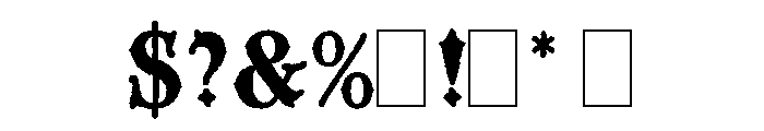 Blackmoor LET Plain Font OTHER CHARS