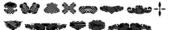 Black Ornaments 3 Font UPPERCASE