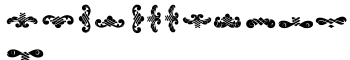 Black Ornaments Four Font LOWERCASE