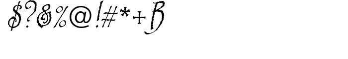 Blackstone Italic Font OTHER CHARS