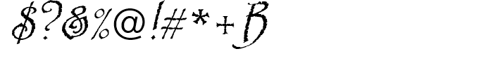 Blackstone X Italic Font OTHER CHARS