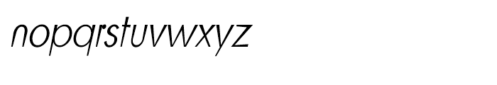 Blitz Condensed Thin Italic Font LOWERCASE