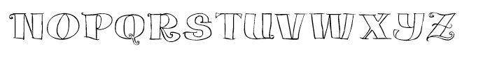 Blue Goblet Serif Outline Bold Font UPPERCASE