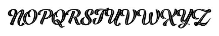 Black Script Inline Bold Font UPPERCASE