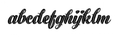 Black Script Inline Bold Font LOWERCASE