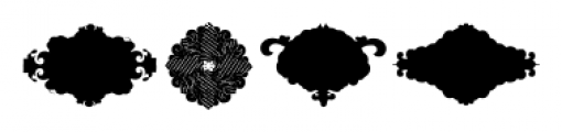 BlackOrnaments Two Font LOWERCASE