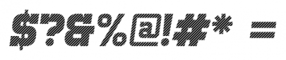 Bladi One Slab 4F Stripe Bold Italic Font OTHER CHARS