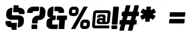 Bladi Two Stencil 4F Bold Italic Font OTHER CHARS
