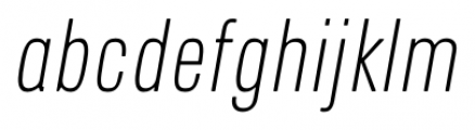 Blop 11 Light Italic Font LOWERCASE