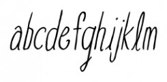Blue Goblet Drawn Compressed Light Italic Font LOWERCASE
