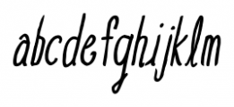 Blue Goblet Drawn Compressed Regular Italic Font LOWERCASE