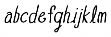 Blue Goblet Drawn Normal Regular Italic Font LOWERCASE