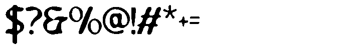 Blacher Inkbleed Font OTHER CHARS