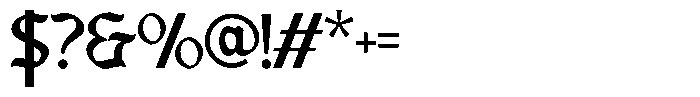Blacher Regular Font OTHER CHARS