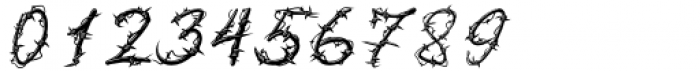 Black Barbwire Regular Font OTHER CHARS