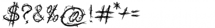 Black Barbwire Regular Font OTHER CHARS
