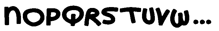 Black Chair Font UPPERCASE