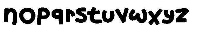 Black Chair Font LOWERCASE