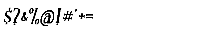 Black Crest Slant Font OTHER CHARS