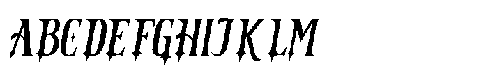 Black Crest Slant Font UPPERCASE