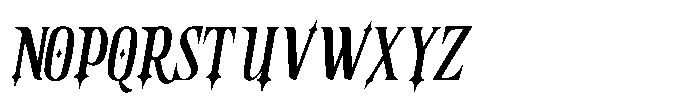 Black Crest Slant Font UPPERCASE