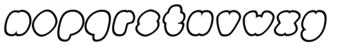 Black Damon Outline Italic Font LOWERCASE